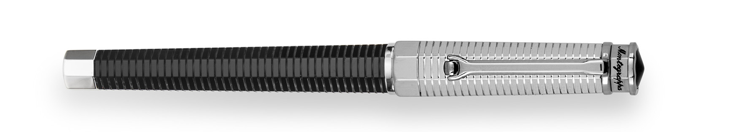 Montegrappa NeroUno Duetto Linea Ruthenium Rollerball, Black